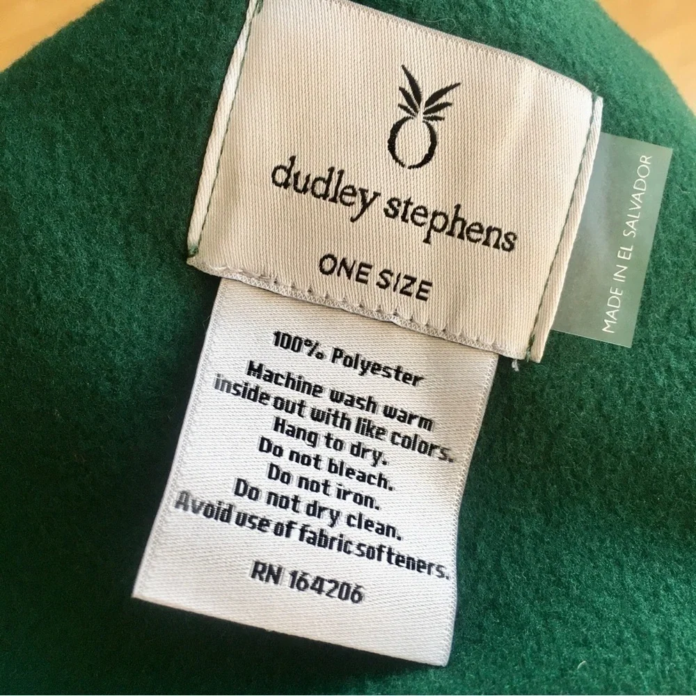 dudley stephens Fleece Scalloped Edge Scarf, Hunter Green